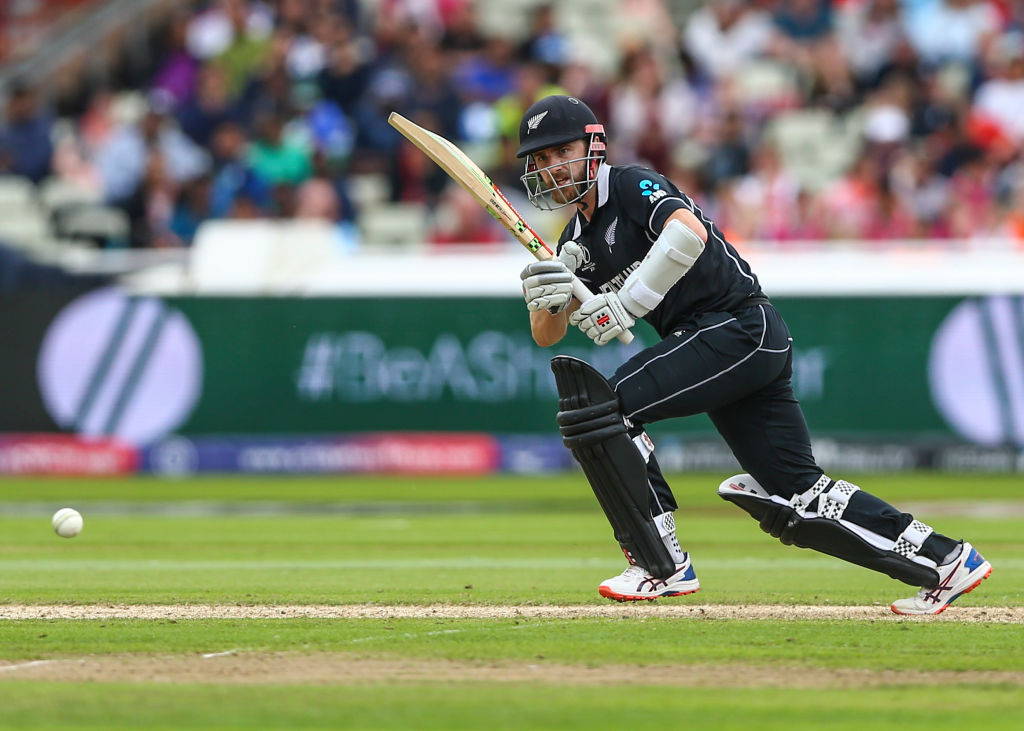 Kane Williamson of New Zealand sets off for a run in the Black Caps' match against South Africa....