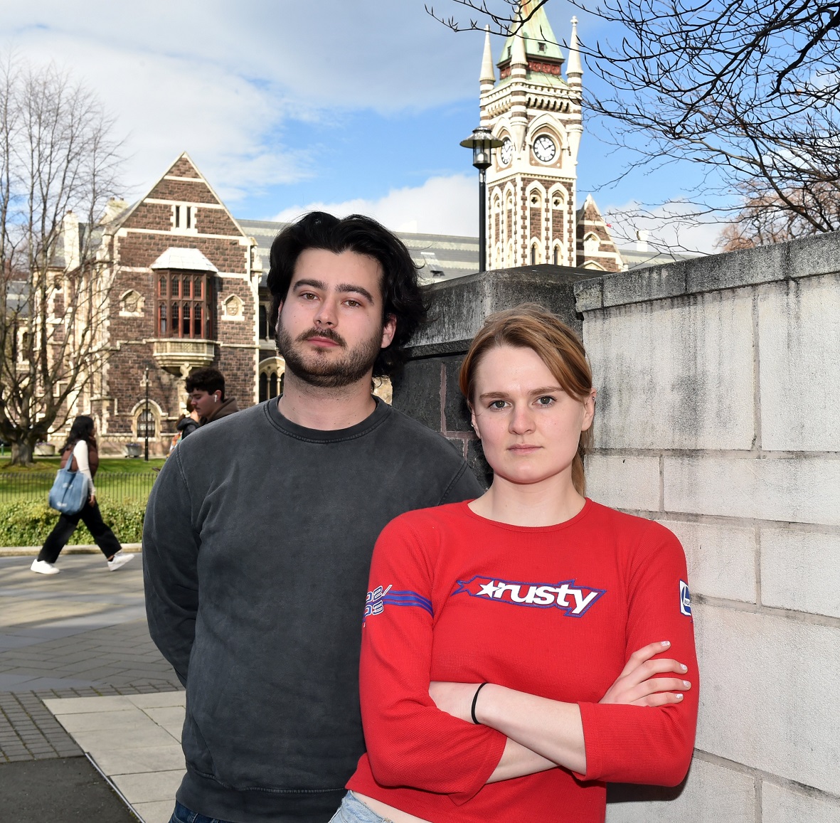 Louis Nummy, of Students for Sensible Drug Policy, and Louisa Mason, of Hold On To Your Friends,...