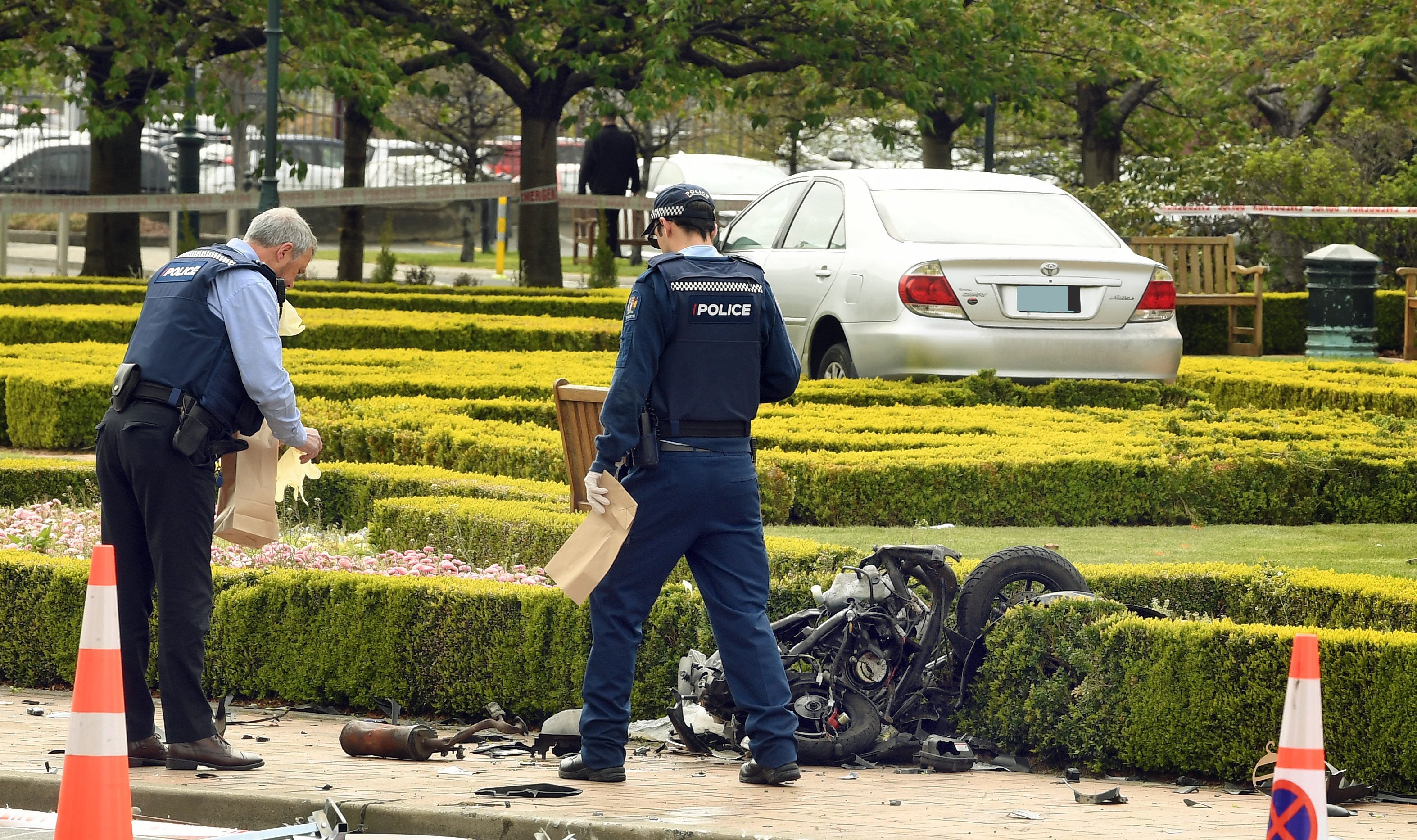 The aftermath of the collision.