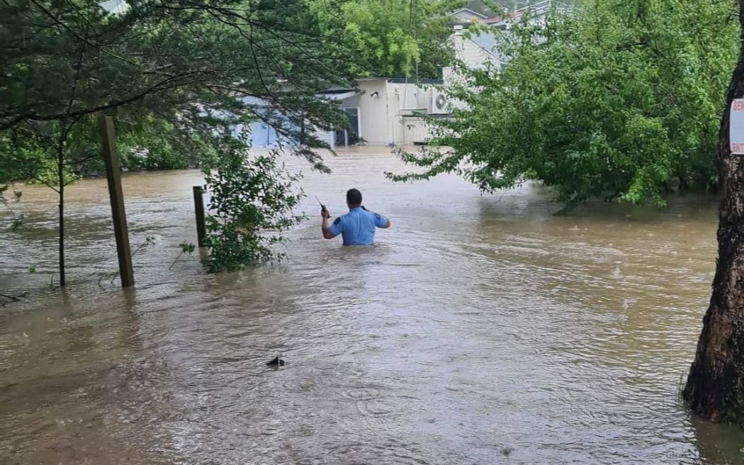 Flooding in Henderson Valley, West Auckland in January. Photo: Supplied