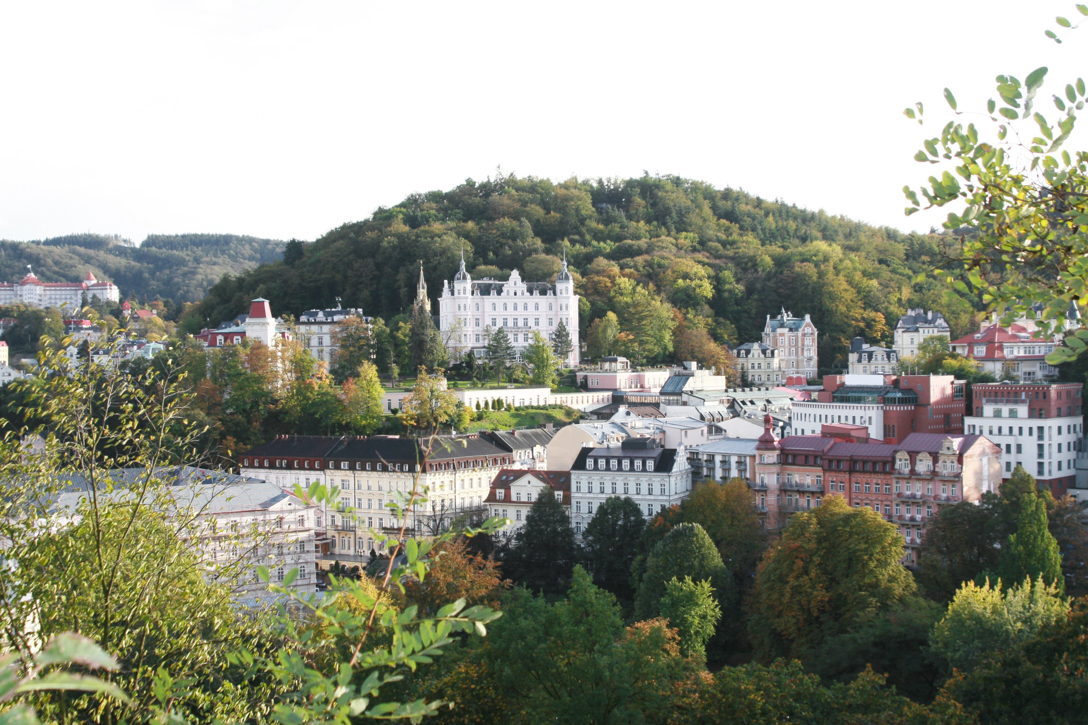 A view of Karlovy Vary, thermal town in Czech Republic.