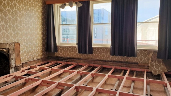 The Tunnel Hotel interior has been stripped out in preparation for conversion to luxury...