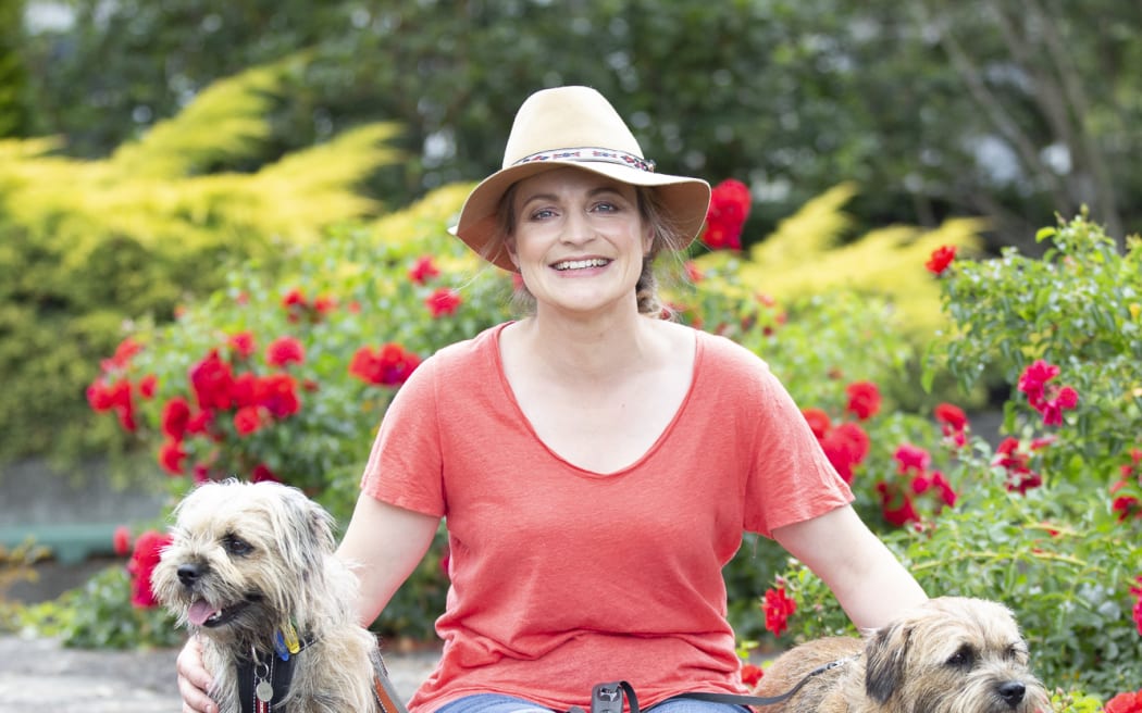 Selina McIntyre with her dogs Lily and Trev. Photo: Lottie Hedley