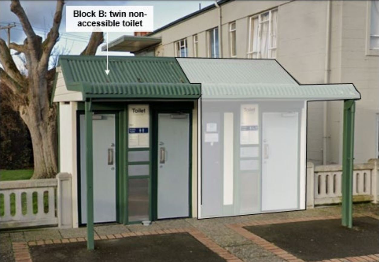 This double Exeloo, shown outside the former Balclutha War Memorial Hall, will soon to be moved...