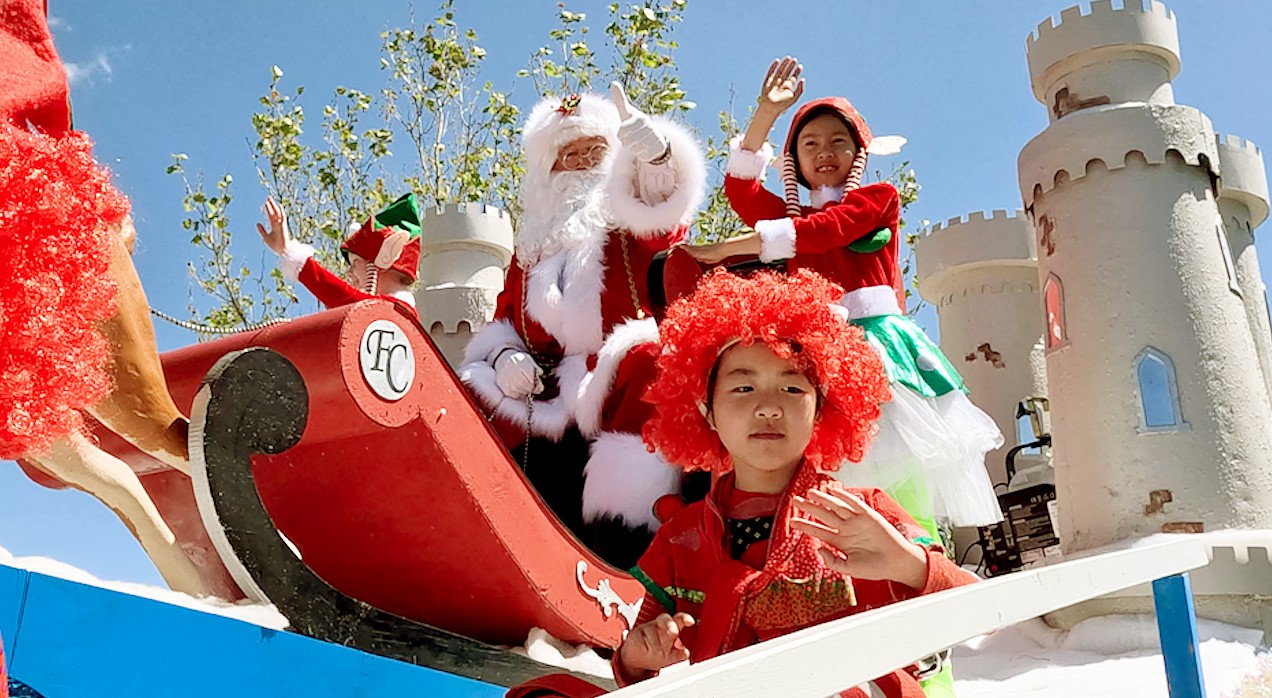 Santa took time out from his busy schedule to star at the Christmas Show Parade on Sunday. PHOTO:...