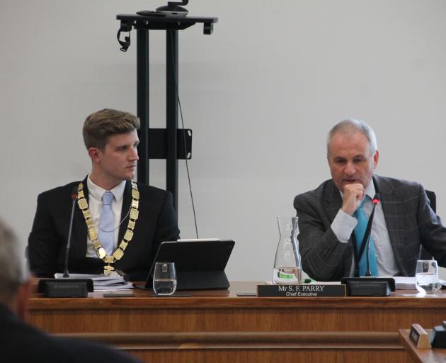 Gore Mayor Ben Bell (left) and council chief executive Steve Parry. Photo: ODT files 