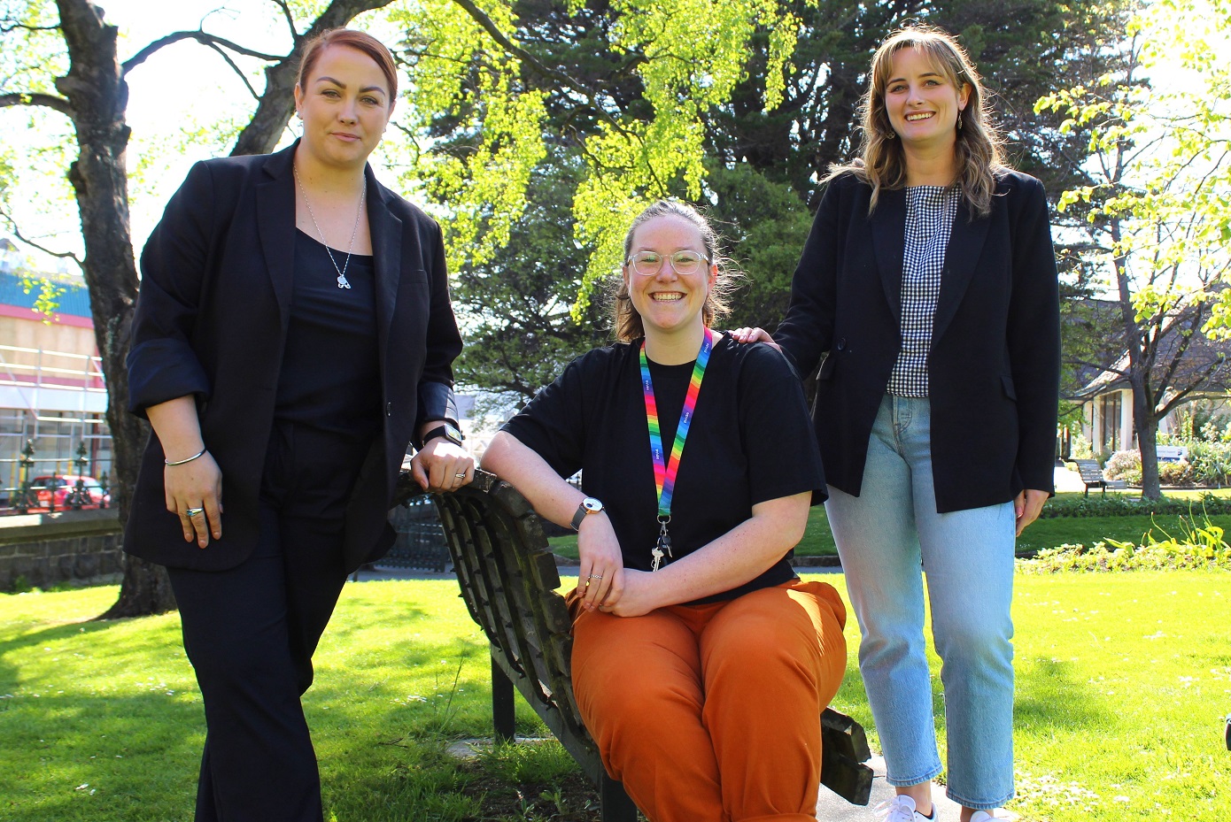 ComputHer members (from left) Jade Brett, Amanda Veldman and Courtney Shea say women are a...