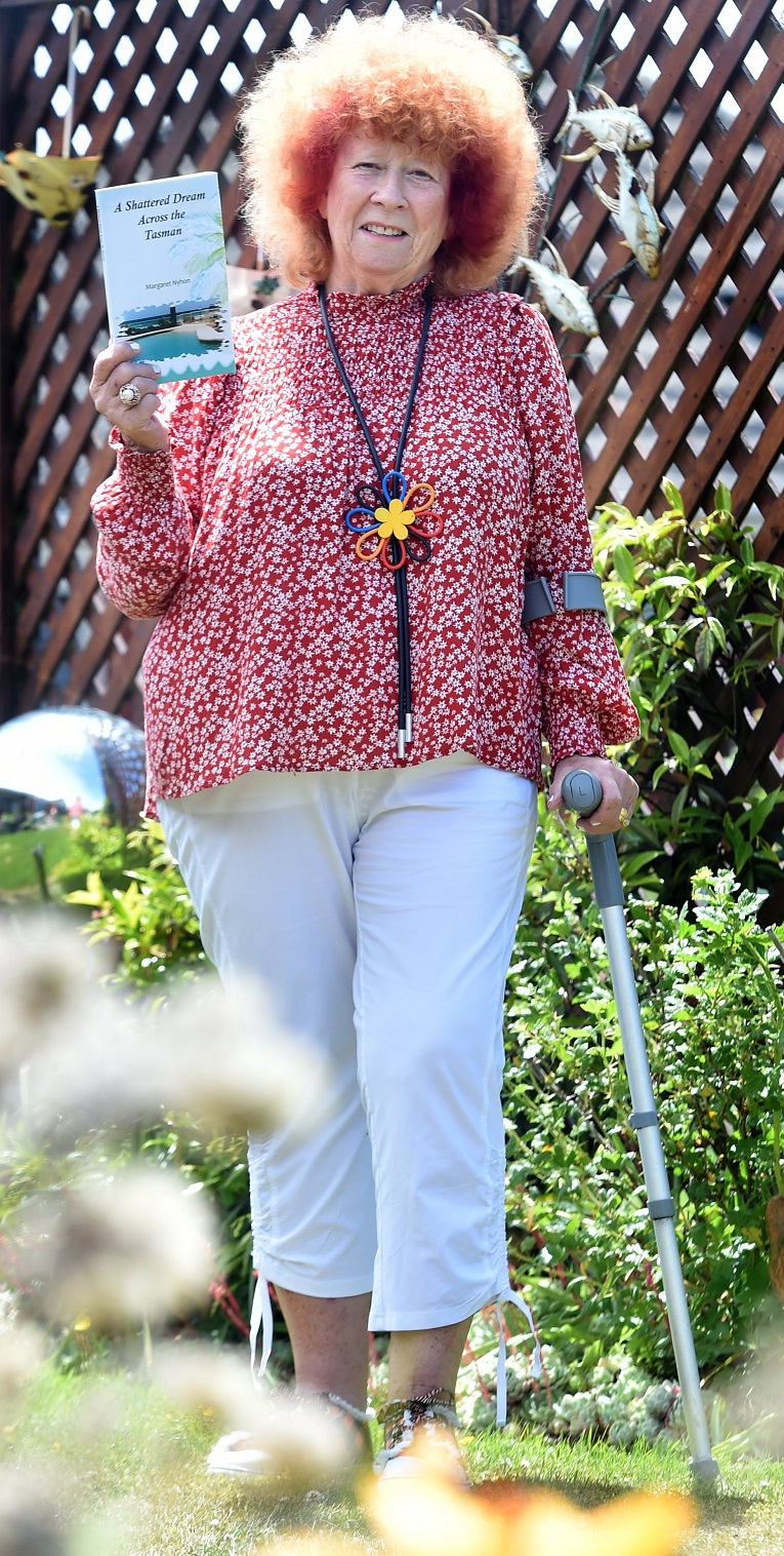 Author Margaret Nyhon in her Mosgiel garden. Photo: Peter McIntosh