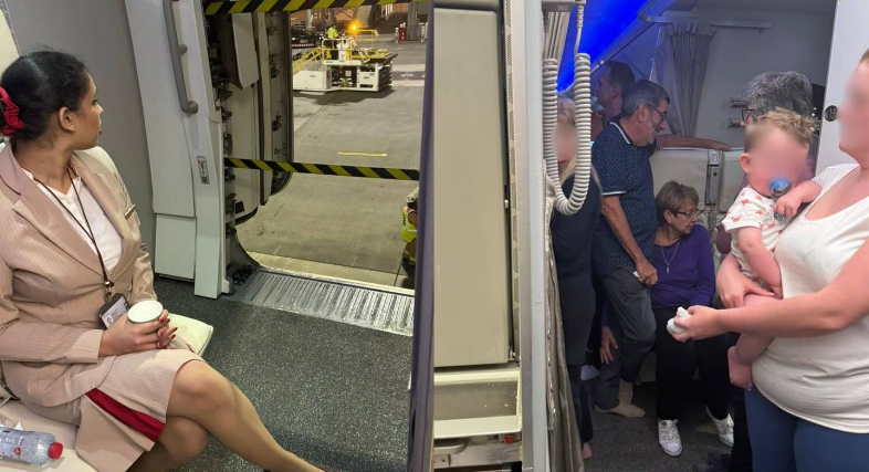 Travellers were kept on an Emirates aircraft for hours at Auckland International Airport. Photo /...