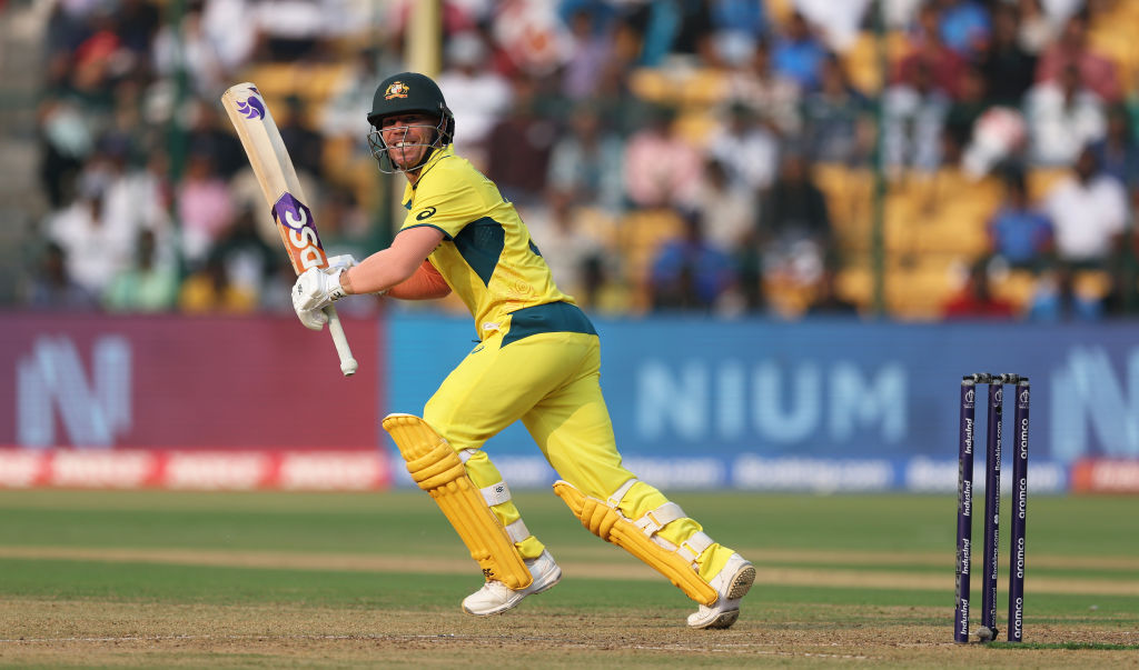 David Warner in action at the Cricket World Cup in India last year. Photo: Getty Images David Warner in action at the Cricket World Cup in India last year. Photo: Getty Images