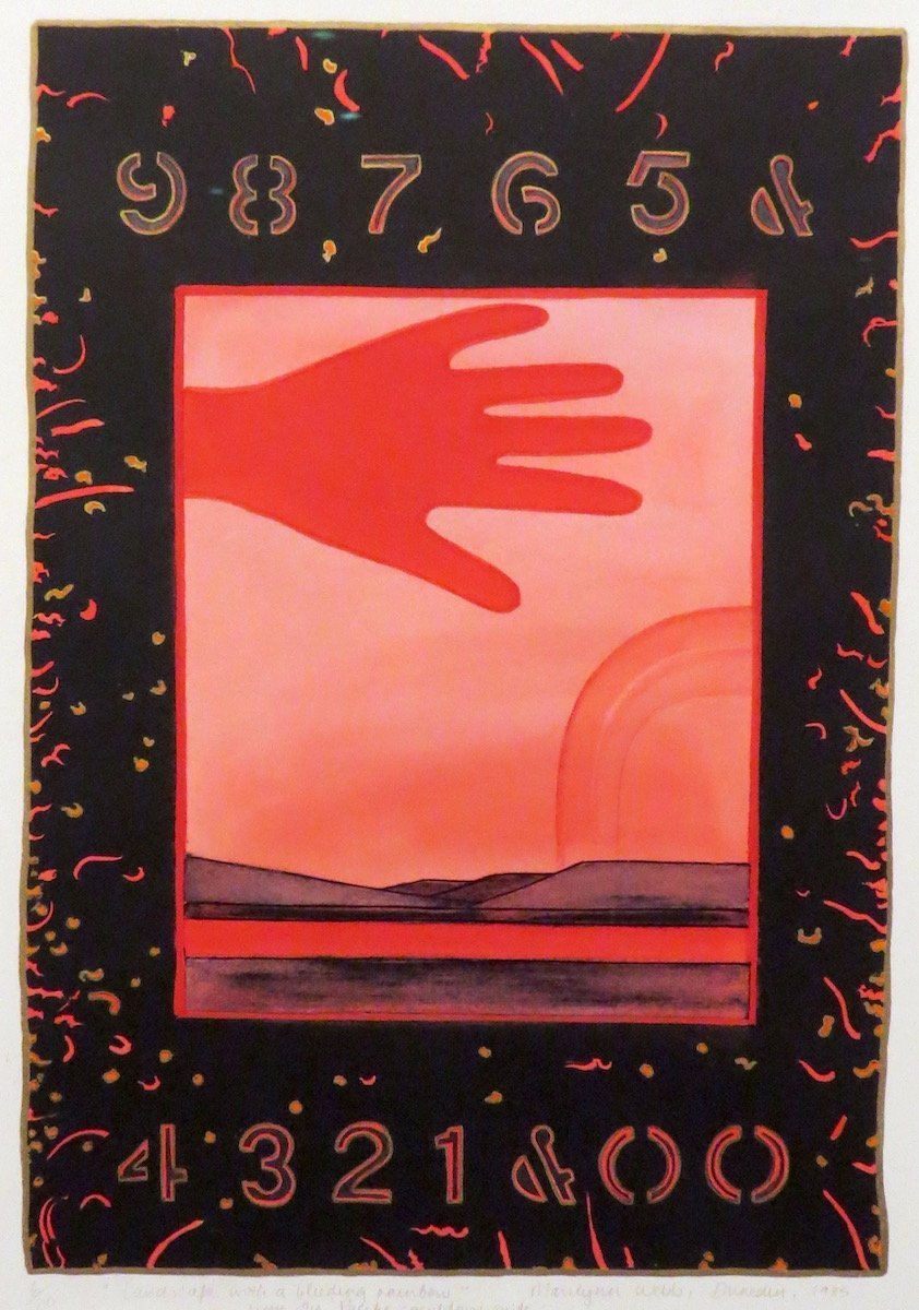 Landscape with a Bleeding Rainbow (1985), by Marilynn Webb.