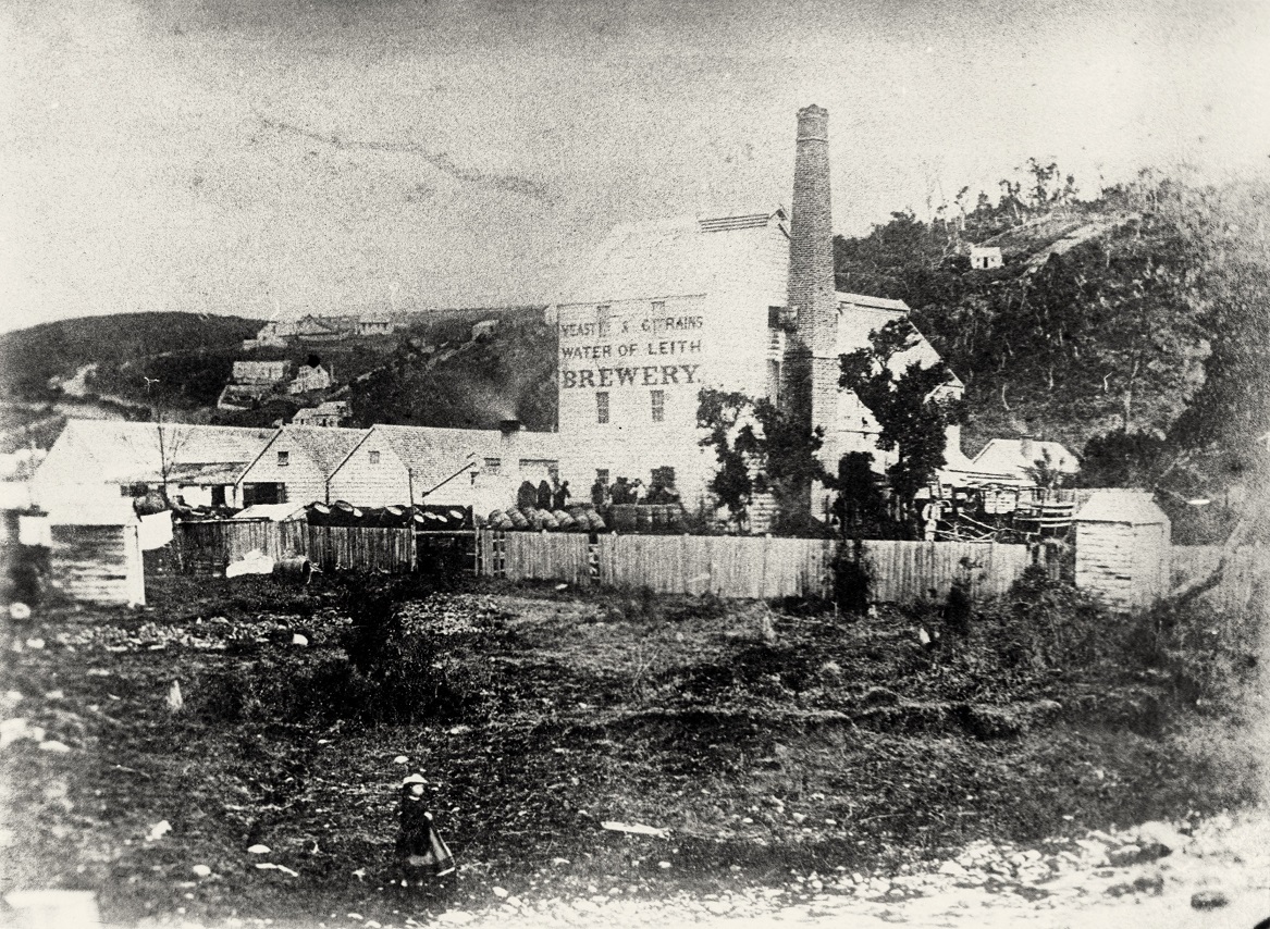 Water of Leith Brewery, 1866-c.1870. J.W. Allen photograph, from file copy print 85.1284, Hocken...