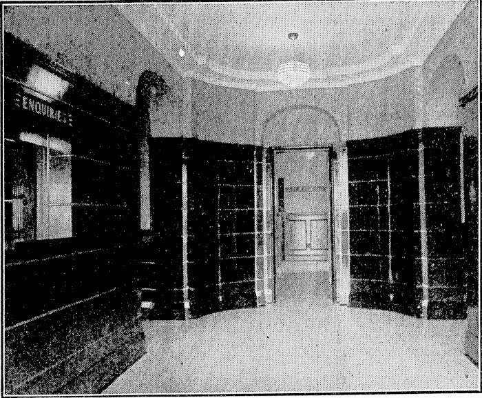 A glimpse of the foyer of the new St John Ambulance headquarters, photographed in 1938. Photo:...