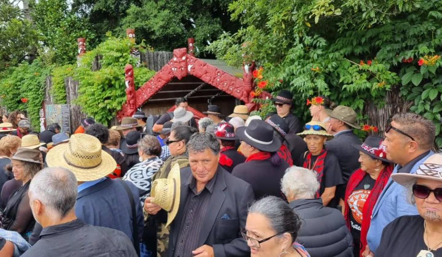 Thousands arrive at Turangawaewae Marae for the nationwide hui. PHOTO: RNZ