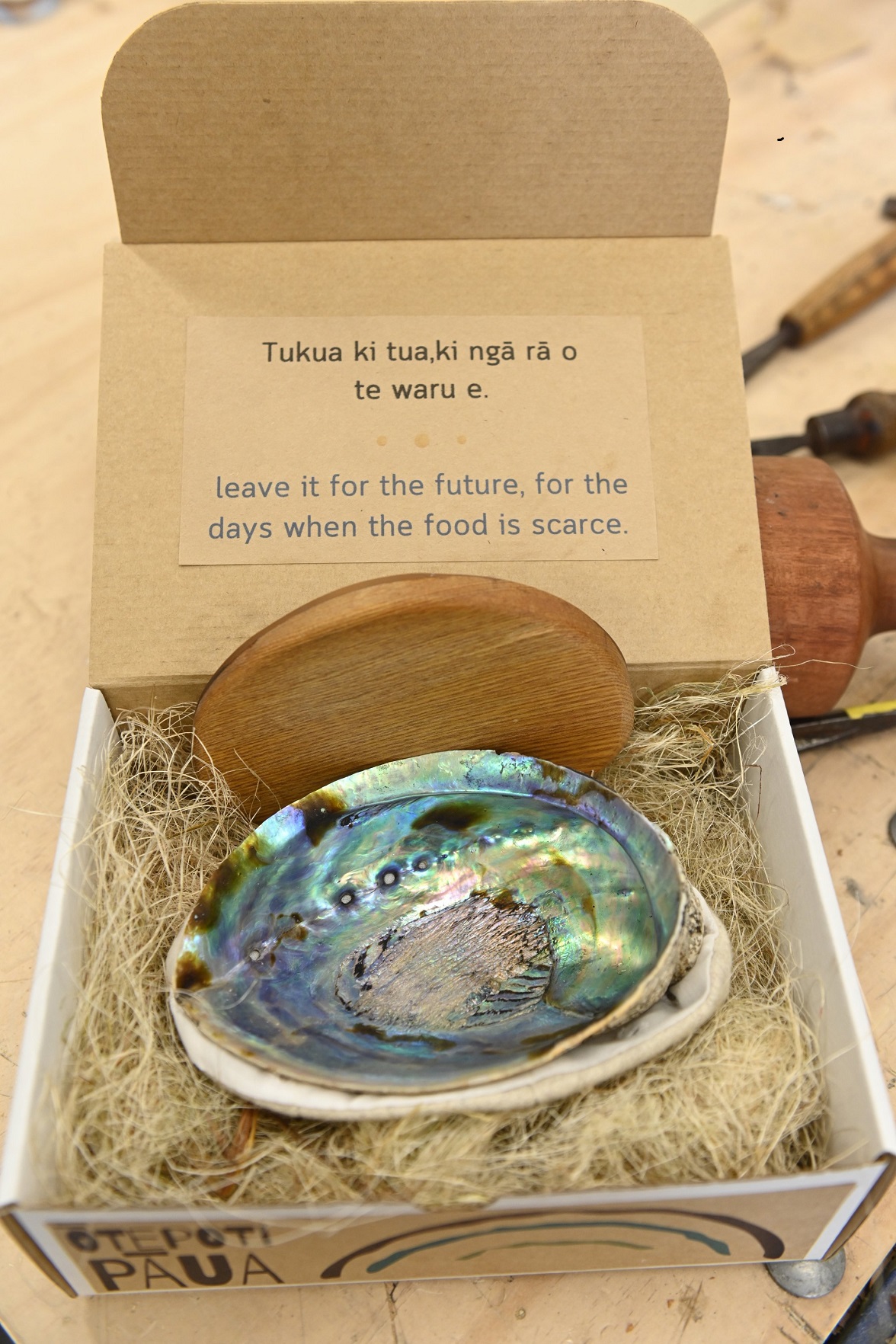 Zac Mātariki’s paua shell jewellery box. Photos: Linda Robertson