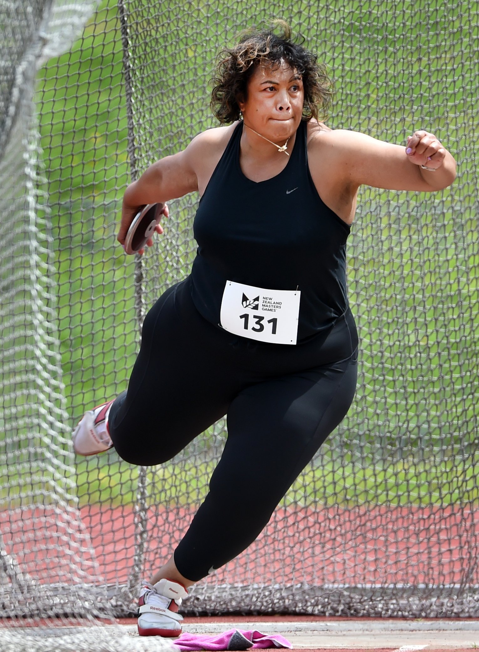 Former world champion discus thrower Beatrice Faumuina returned to the circle for the Games at...