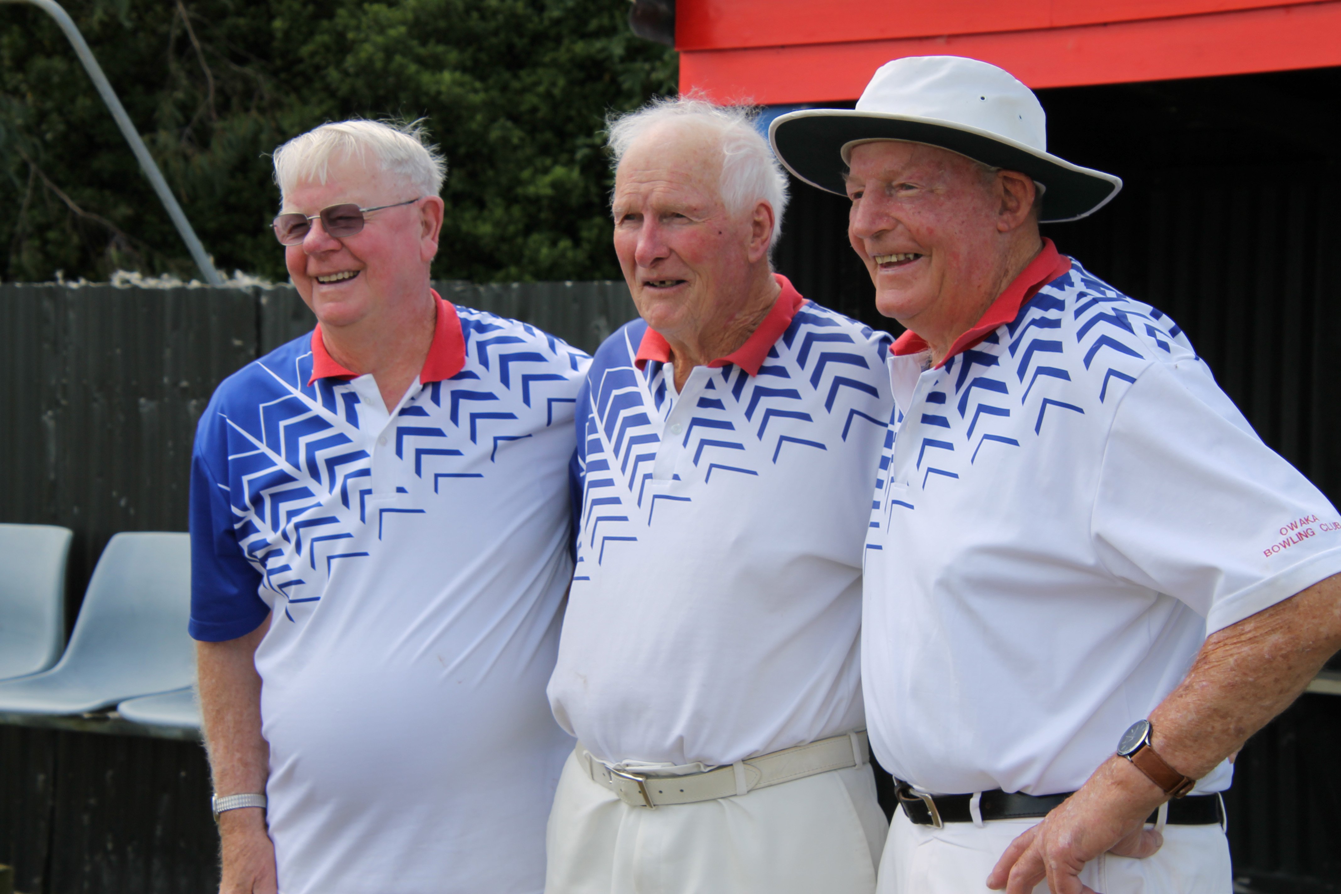 Owaka bowlers (from left) Bryan Price, Bruce Wilson and Alan Burgess received life memberships at...