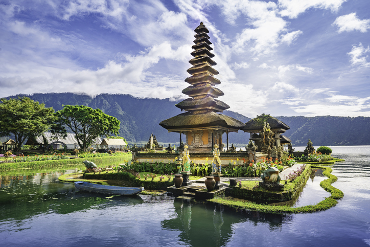 Ulun Danu Beratan Temple on the western side of the Beratan Lake in Bali. Photo: Getty