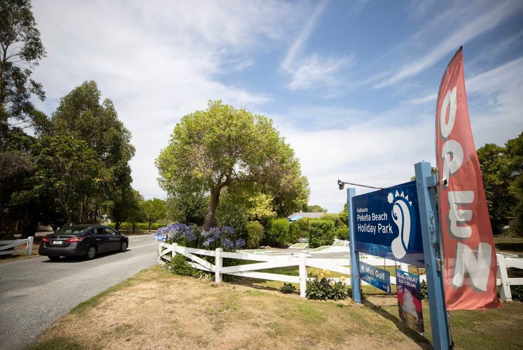Kaikōura's Peketa Beach Holiday Park. Photo: George Heard
