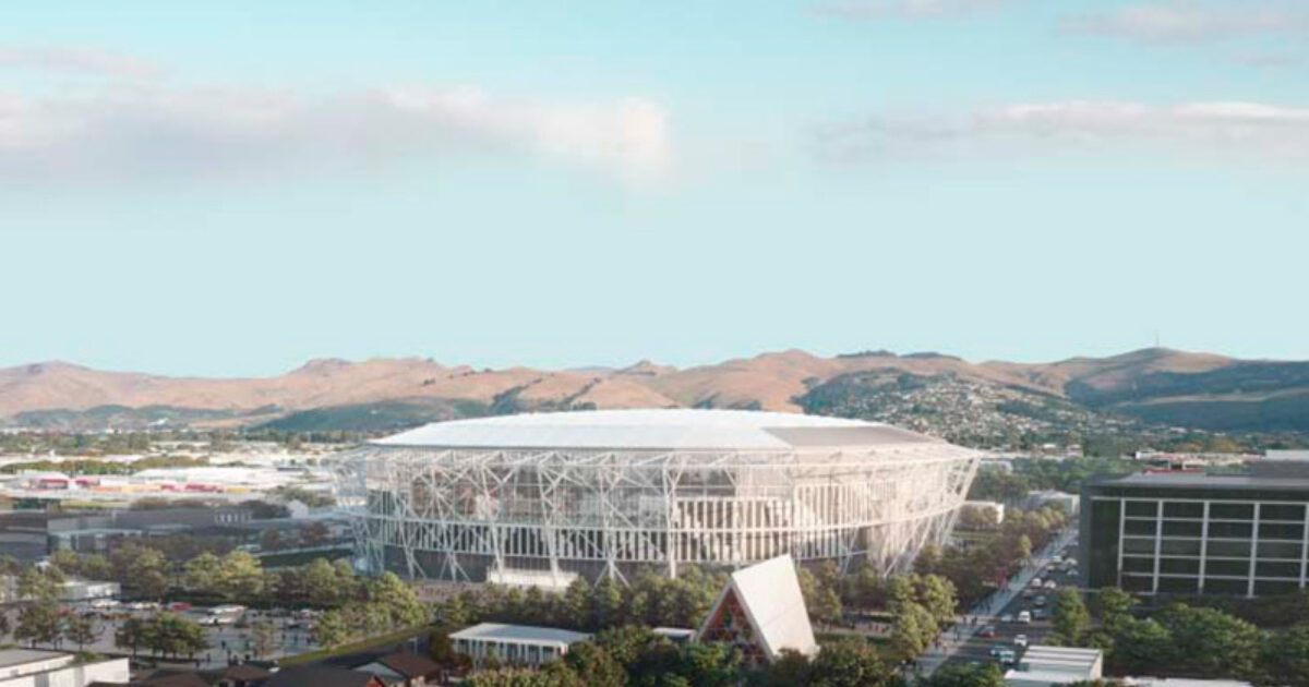 An artist's impression of the new stadium which is currently under construction. Photo: Te Kaha
