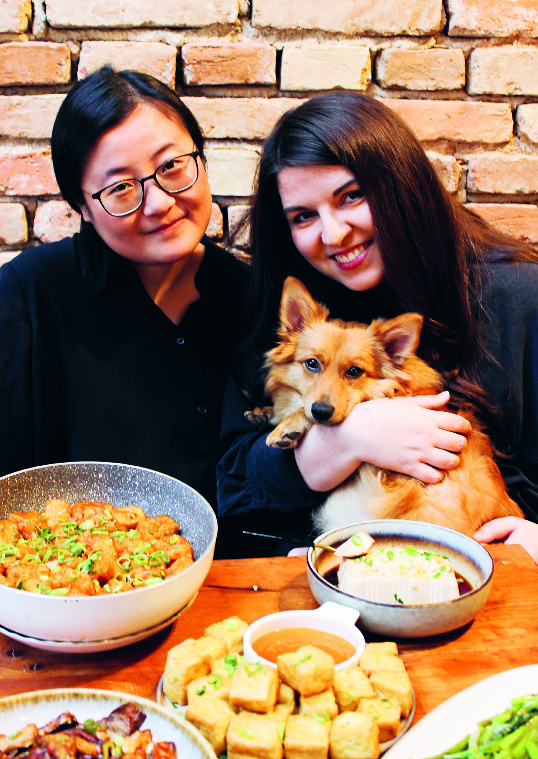 Yang Liu (left) and her partner, photographer Katharina Pinczolits, both love vegan food. PHOTO:...