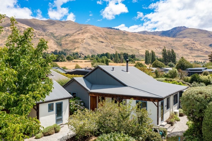 6 Meadowbrook Place, in Wanaka, contains materials from the old Cardrona Hotel. Photo: Supplied