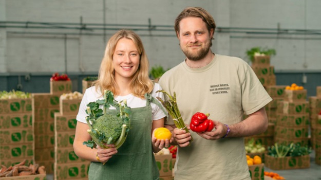 Wonky Box co-founders Katie Jackson and Angus Simms. Supplied photo