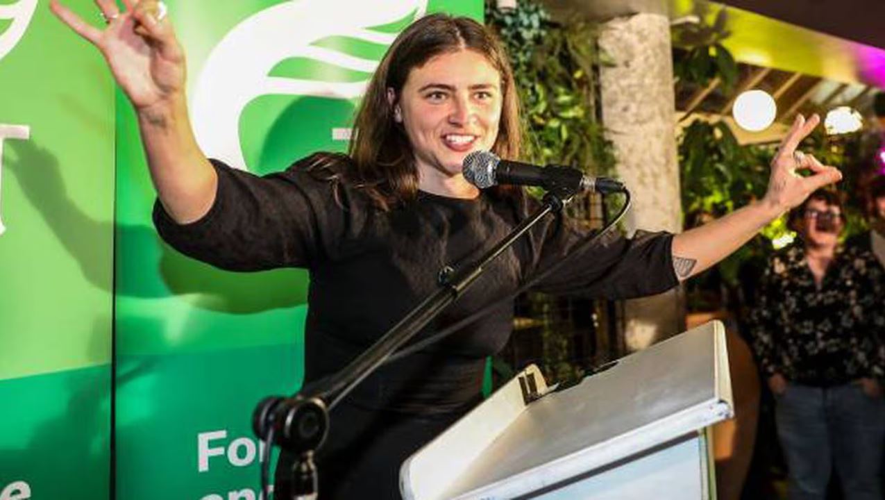 Green Party MP Chloe Swarbrick, who celebrated the Auckland Central win on election night 2023,...