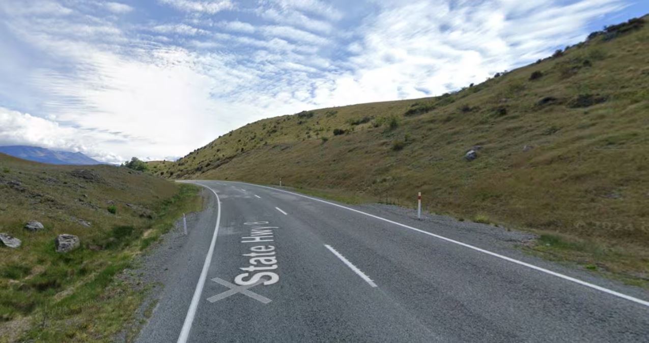 The road is closed on State Highway 8 near Lake Pukaki. Image: Google Maps