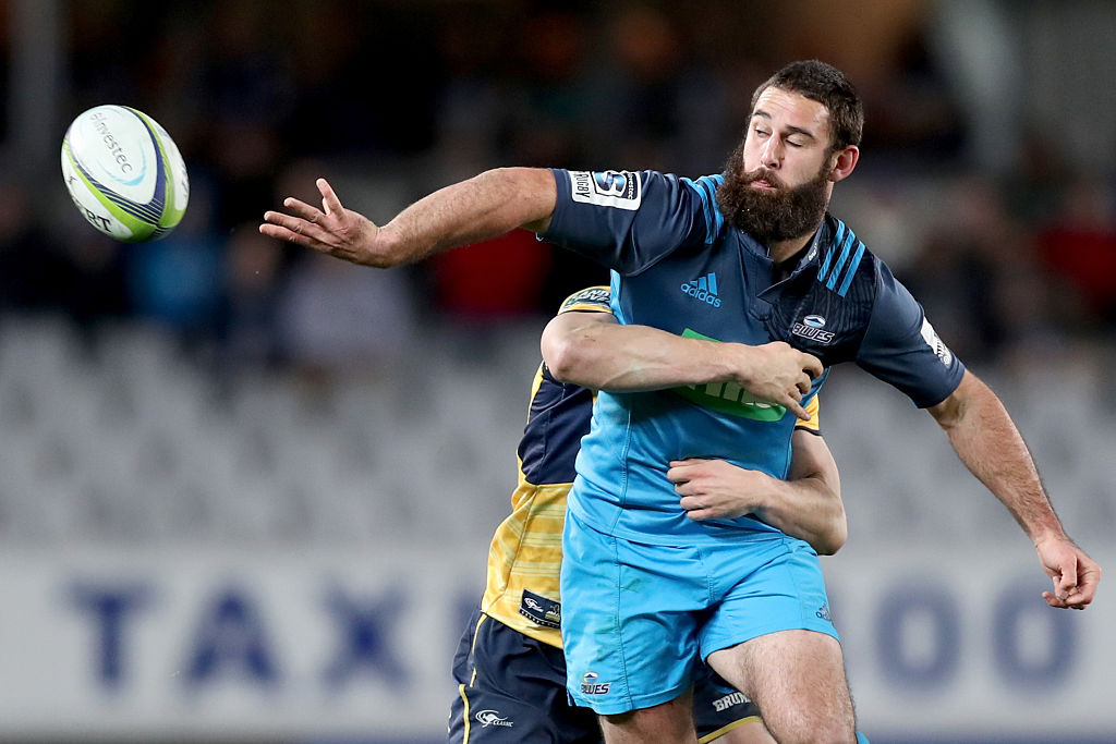 Billy Guyton playing for Super Rugby side the Blues in 2016. Photo: Getty Images