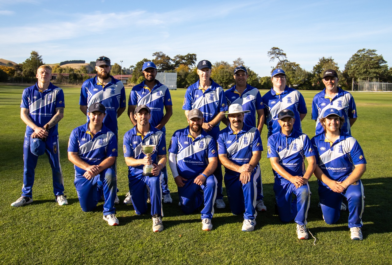 Oamaru players (back row, from left) Brad Flint, Jordan Bartlett, Asanka Gamlathge, Andrew...