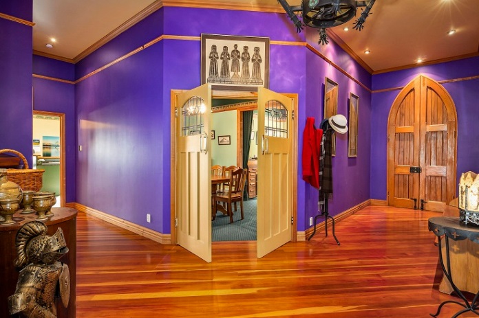 The hallway is one of the few areas in the house that has a real medieval feel to it. 