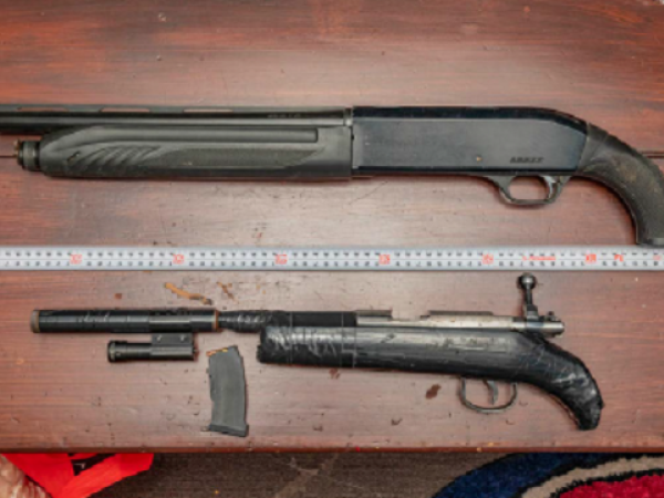 Firearms seized by police in the Dunedin raid. Photo: NZ Police