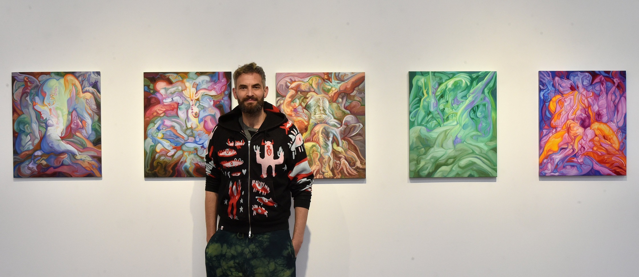 Sandro Kopp came back to New Zealand for the opening of his exhibition at Milford Gallery, in...