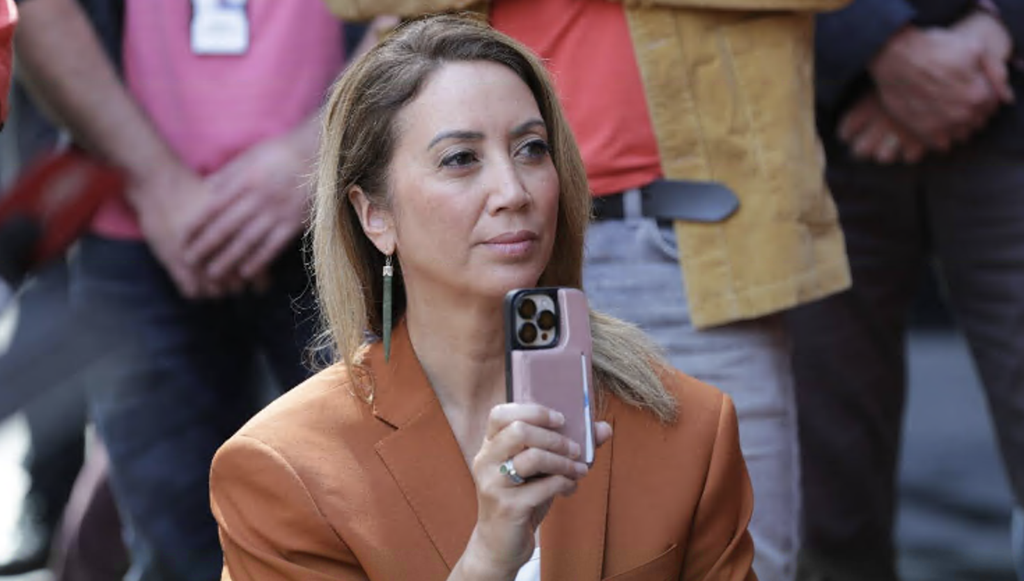 Sunday presenter Miriama Kamo was one of the speakers at today's rally. Photo: NZ Herald 