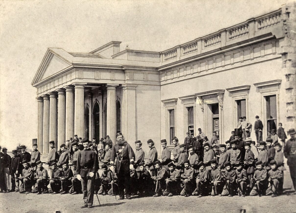 Cadets at the Dunedin High School in the 1860s. Photo: collection of Toitū Otago Settlers Museum ...