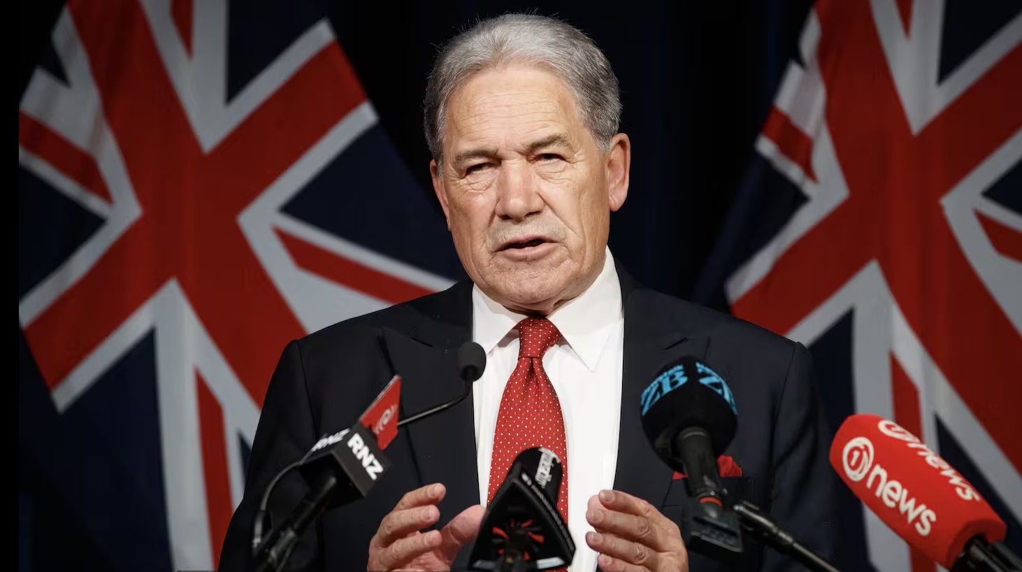 Winston Peters delivering his State of the Nation speech at the weekend. 