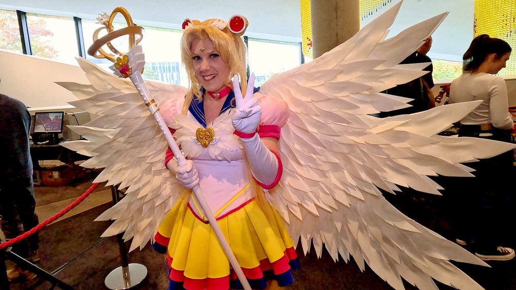 Sarah Lamont as 'Sailor Moon Eternal' marked off an item on her bucket list appearing in costume...