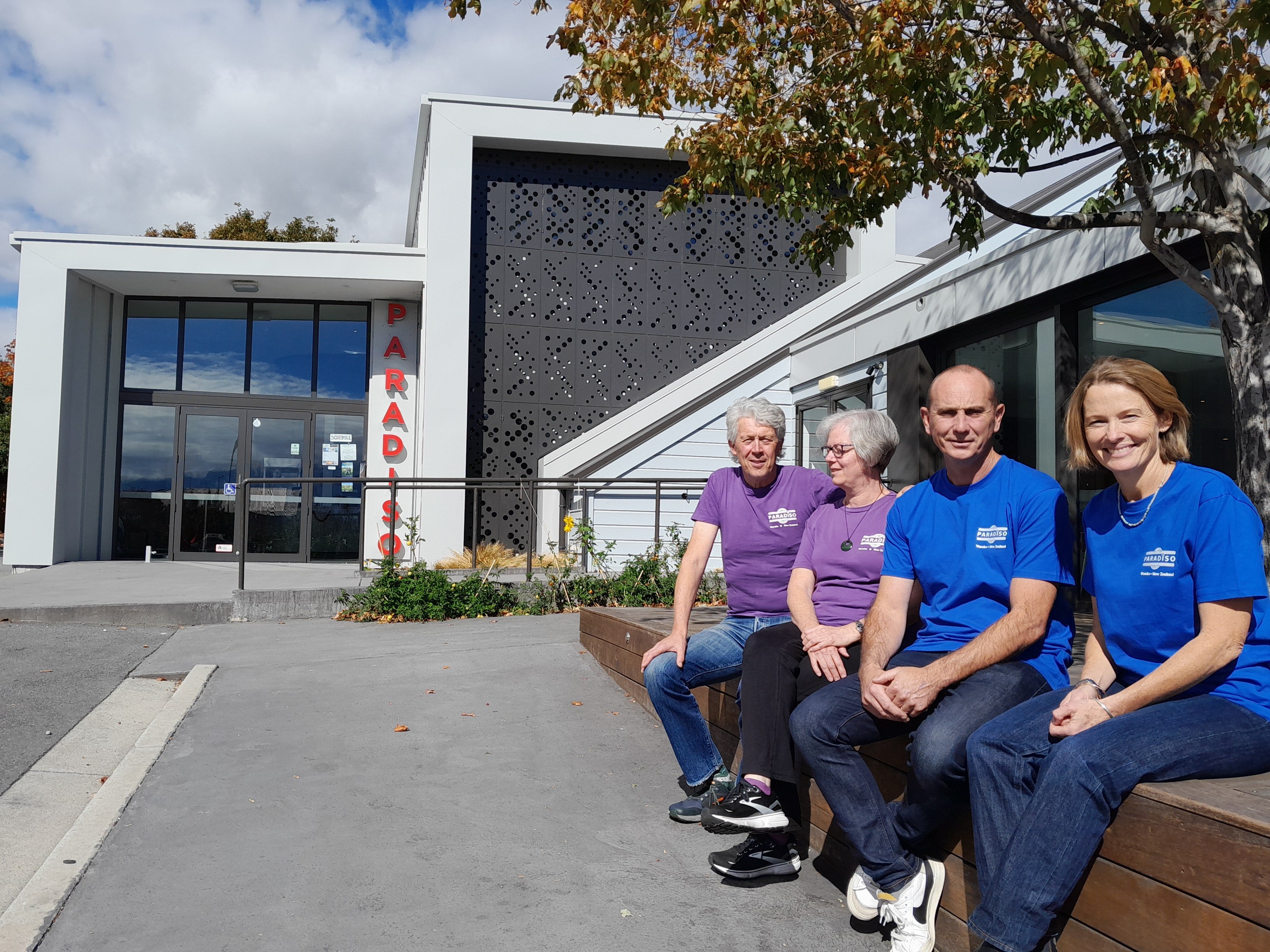 The new owners of Cinema Paradiso, Carolyn Whitaker and Hamish Menlove (in the blue T-shirts),...