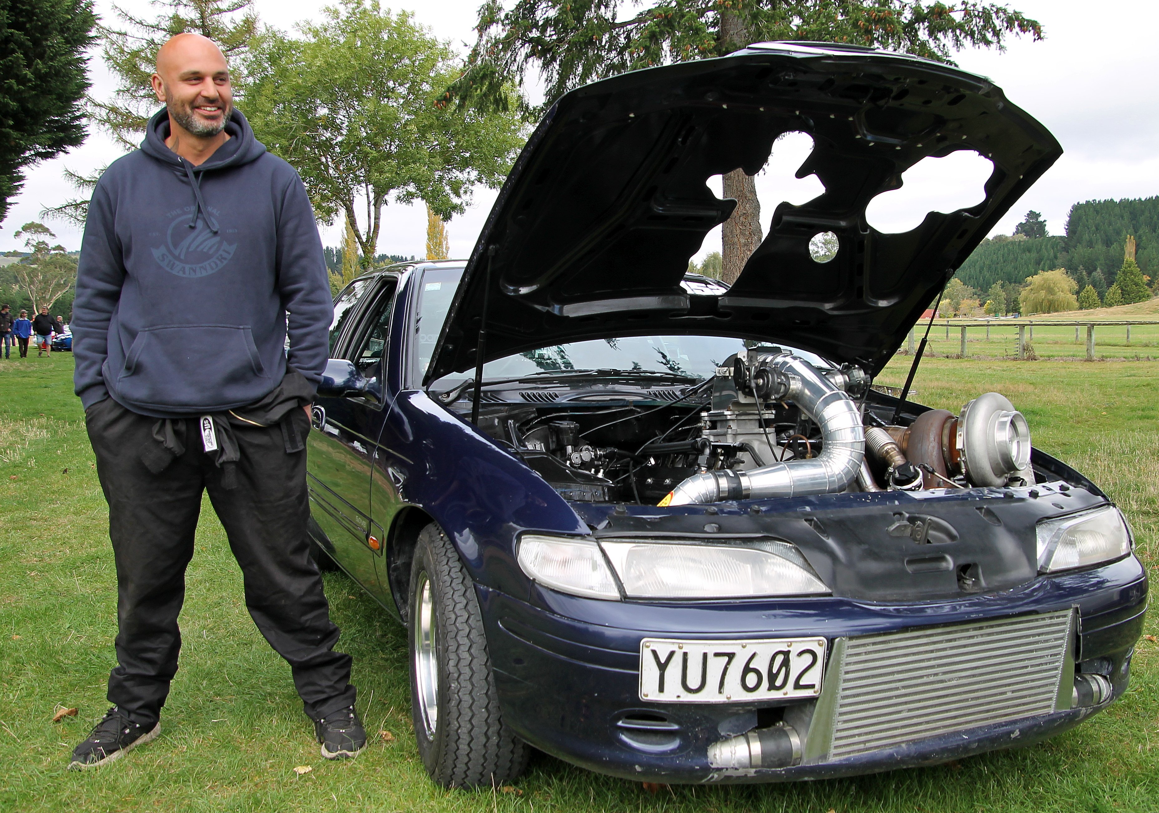 Grant Finn (Invercargill) became the new Lawrence Quarter Mile sprint champion in his 1996 Falcon...