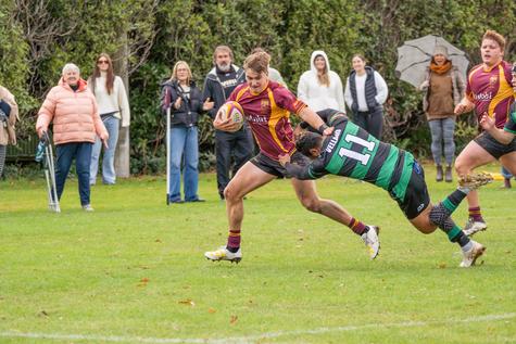 UC’s Jae Broomfield tries to evade a Linwood tackler during his side’s 28-3 win at the weekend....