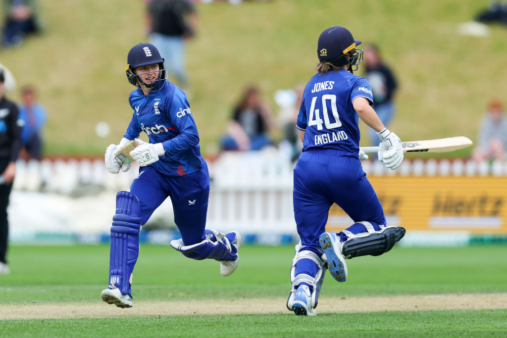 Amy Jones scored an unbeaten 92 and Charlie Dean 42 not out in an unbroken stand. Photo: Getty...