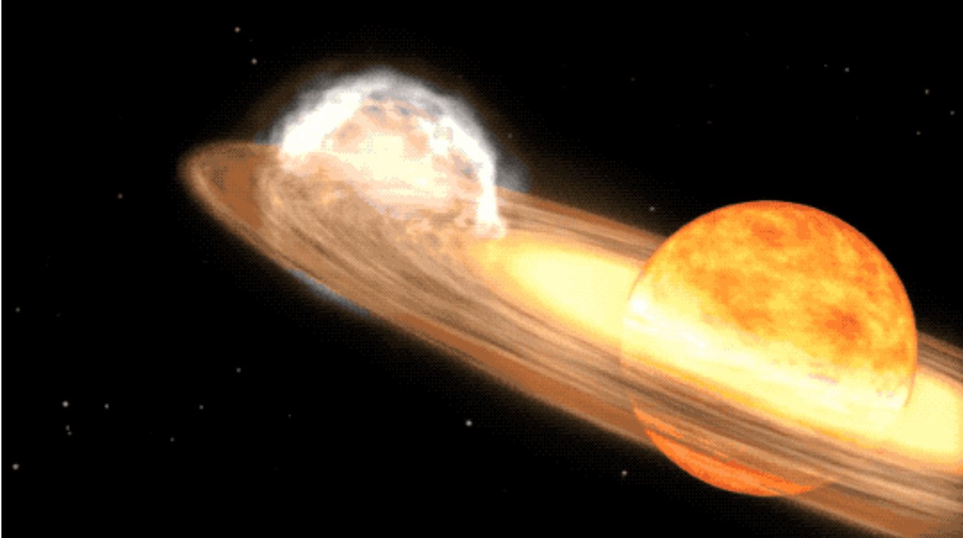 An artist’s impression of what the T Coronae Borealis (T CrB) nova will look like. Image: Nasa