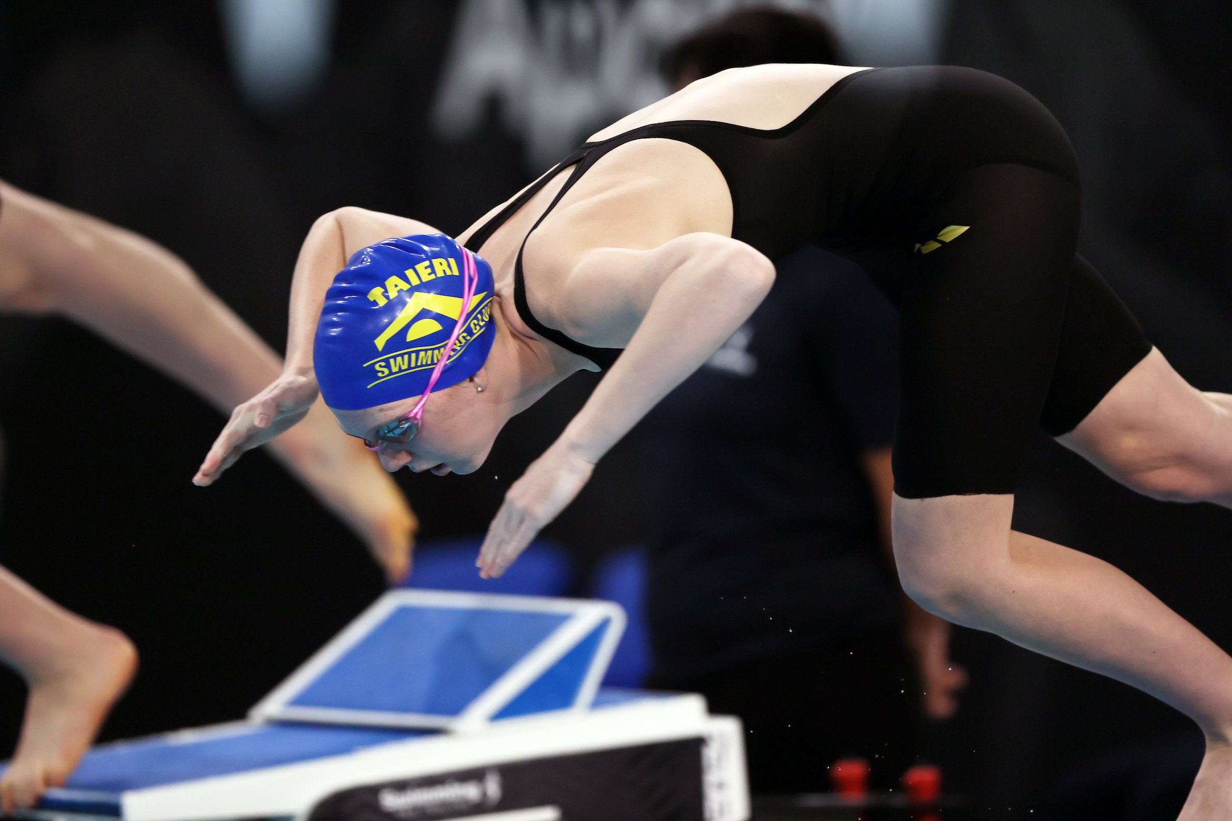 Bella McEntyre (Taieri) dives into the pool.