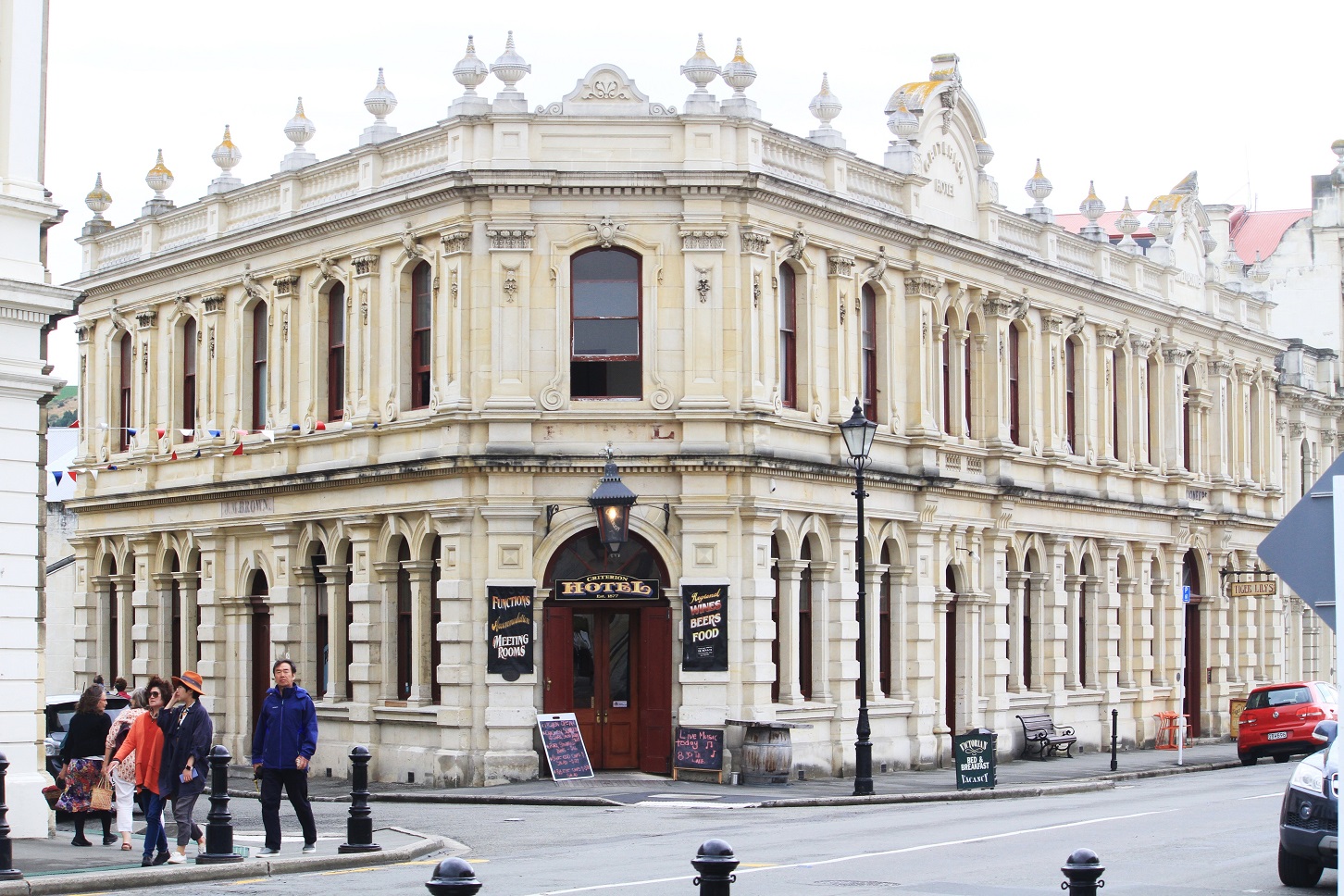 The 1877 Criterion Hotel, one of many historic buildings in Oamaru’s historic precinct preserved...