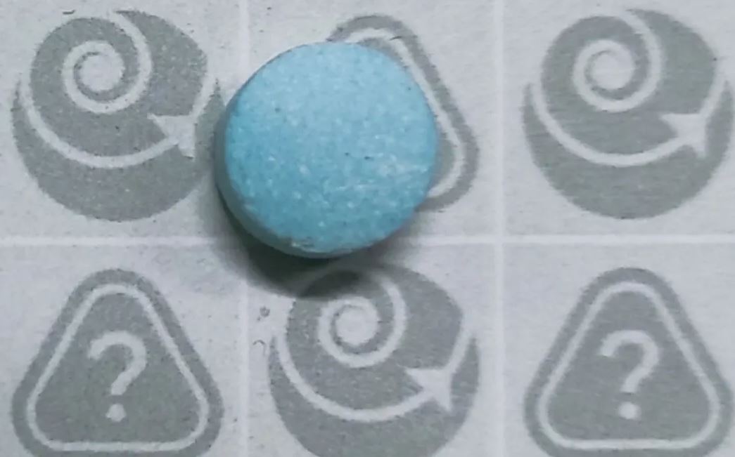 The fake diazepam tablet was blue, circular and had no markings, says DIANZ. Photo: DIANZ