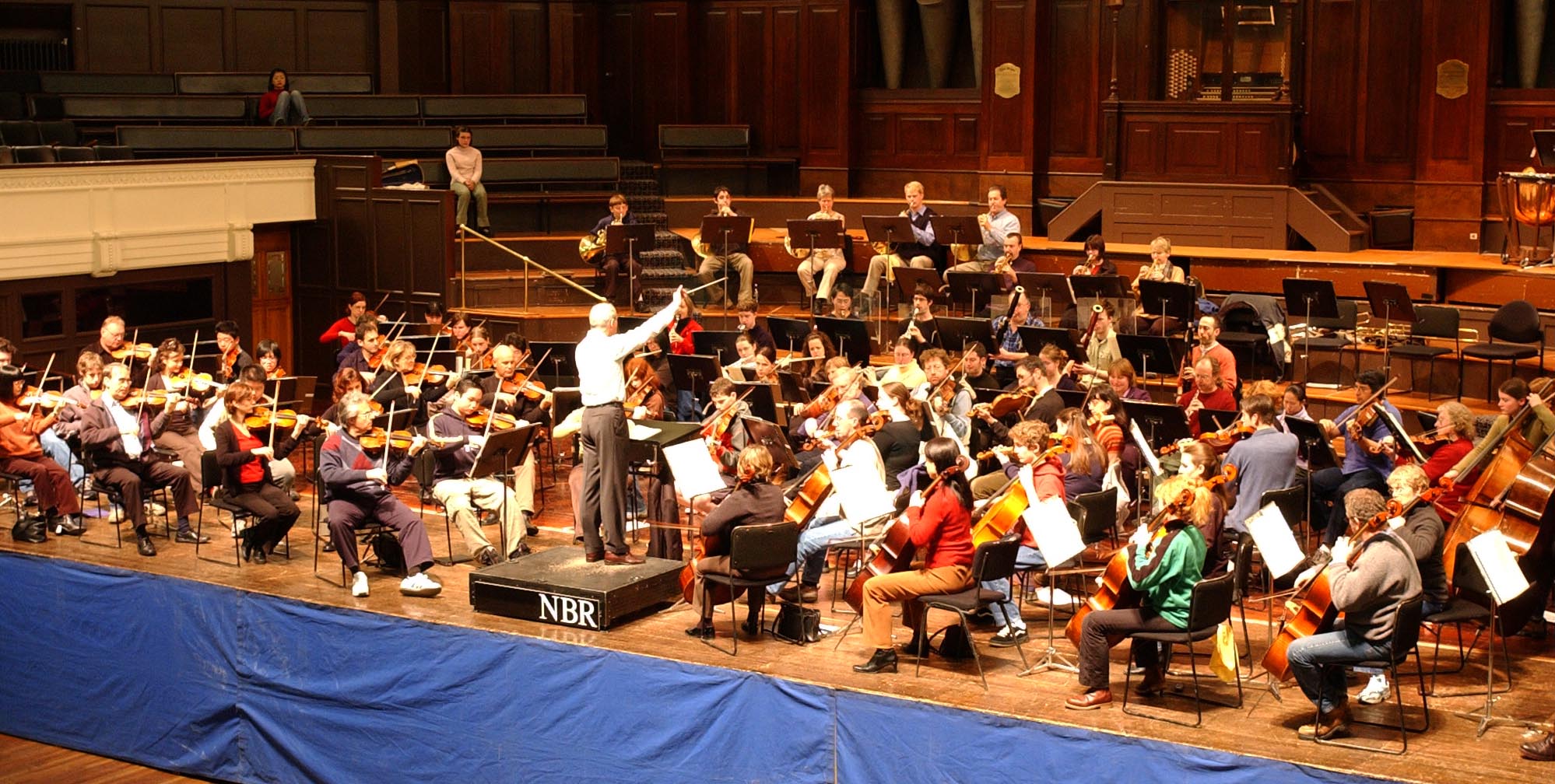 Matthias Bamert conducts Dunedin and Invercargill musicians at the Dunedin Town Hall in 2003....