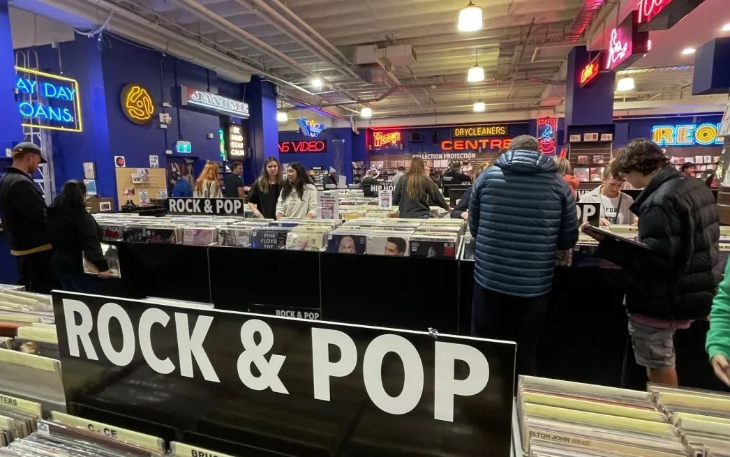 Record Store Day 2024 at Real Groovy in Auckland. Photo: RNZ/Nik Dirga