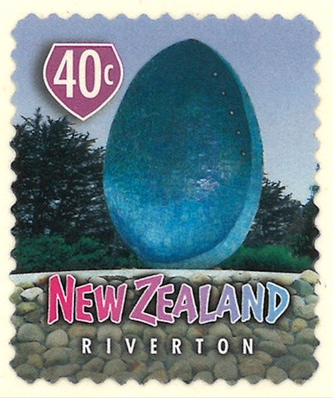 The shell featured as one of 10 stamps in the 1998 Town Icons series. Photo: NZ  Post...