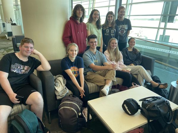 The pupils from St Andrew's College and Cashmere High School left for Europe last week. PHOTO:...